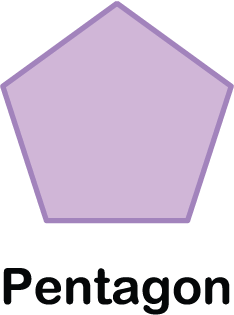 illustration of a pentagon shape with five sides