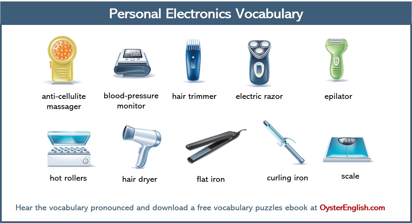 A collection of the different personal electronic devices illustrations featured on this page.
