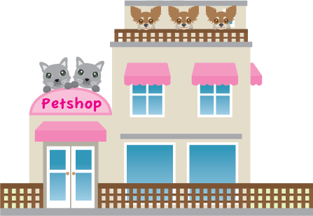 Illustration of a pet shop