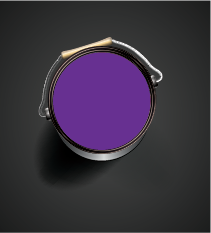 A bucket of purple paint.
