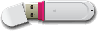 Illustration of a USB flash drive