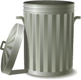 illustration of a garbage can