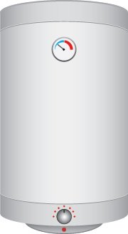 An icon image of a water heater tank.