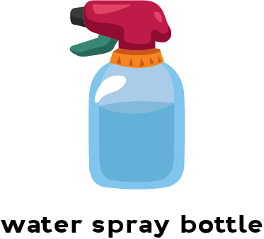 Illustration of a water spray bottle